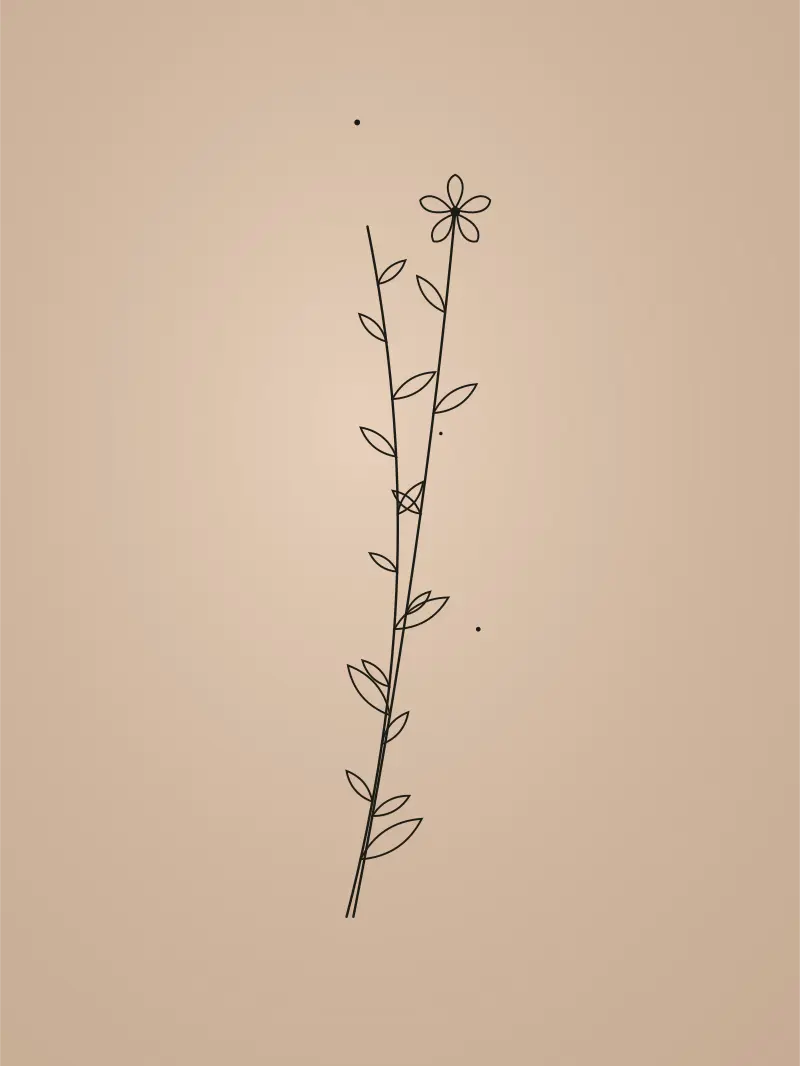 Tatouage Fine Line par Jeanne Botanica