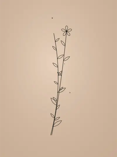 Tatouage Fine Line par Jeanne Botanica