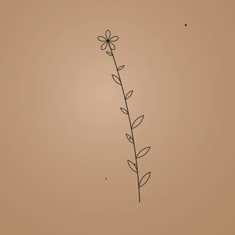 Tatouage Fine Line par Jeanne Botanica